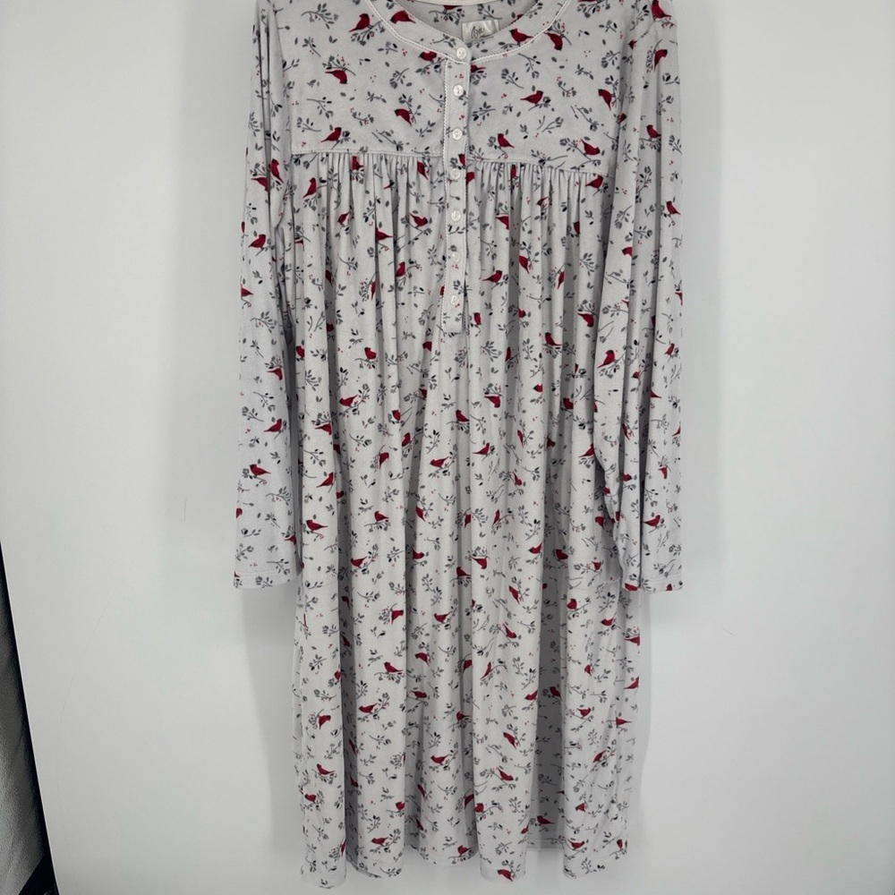 Aria White and Red Floral Pajama Dress